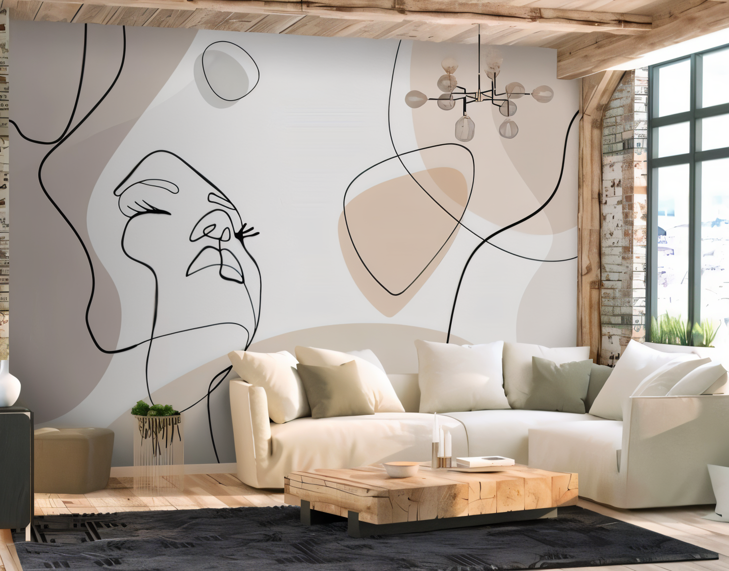 360 degree panoramic view of a blue and blue themed bedroom with bunk bed and study desk in Gurgaon